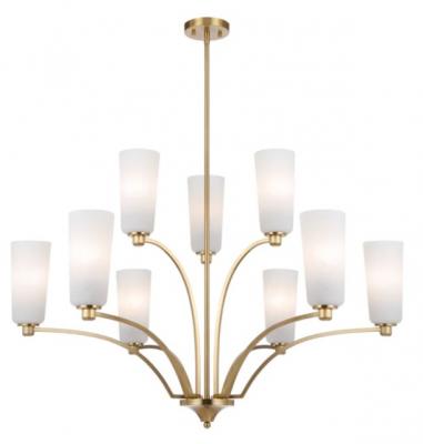 BREVAN 9 LIGHT ANTIQUE GOLD PENDANT
